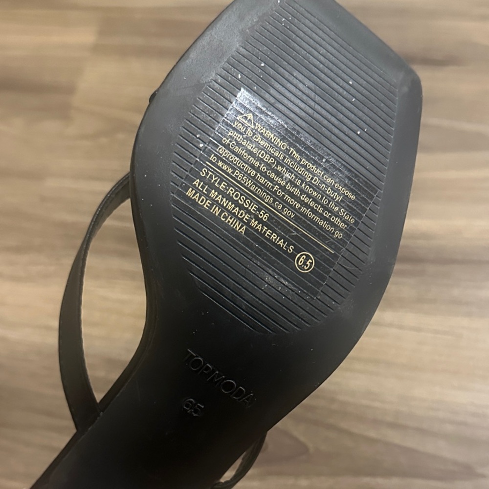 Fashion Nova Top Moda Black Thong Heels - Picture 5 of 5